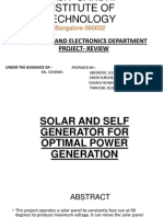 solar and self generator for optimal power generation