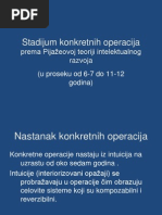 Stadijum Konkretnih Operacija