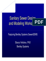 Sanitary Sewer Design and Modeling Workshop