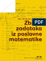 Prof DR Dušan Joksimović - Zbirka Riješenih Zadataka Iz Poslovne Matematike PDF