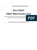 Free UMAT Practice Questions