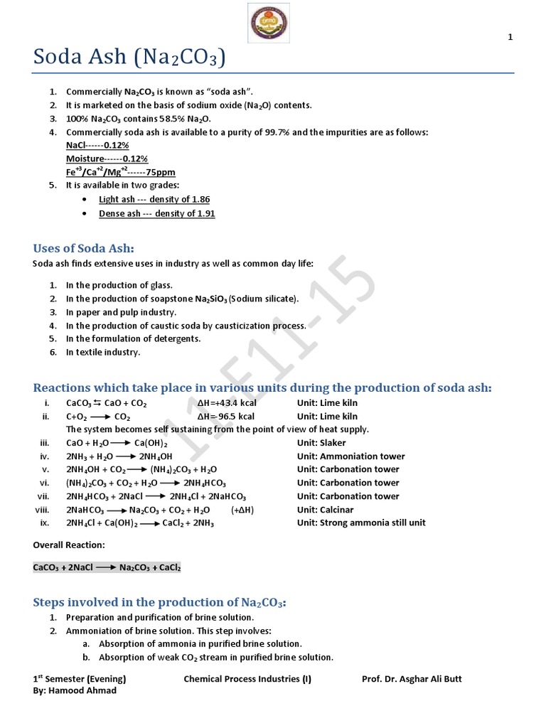 Soda Ash.docx Sodium Carbonate Chemical Substances Free 30day Trial Scribd