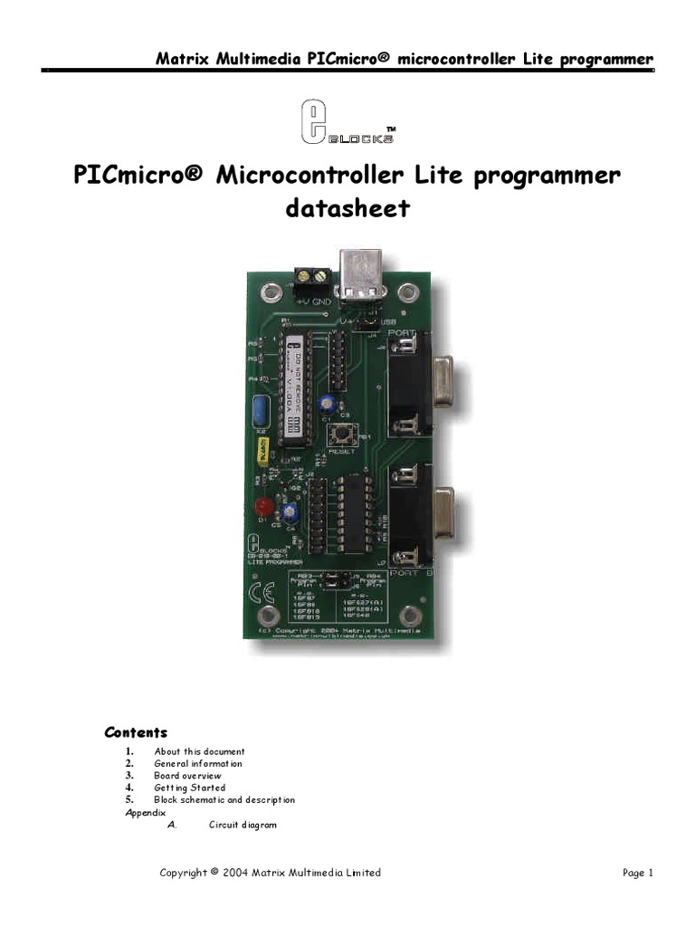 Data Sheet | Pic Microcontroller | Microcontroller