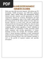 Media and Entertainment Industry in India