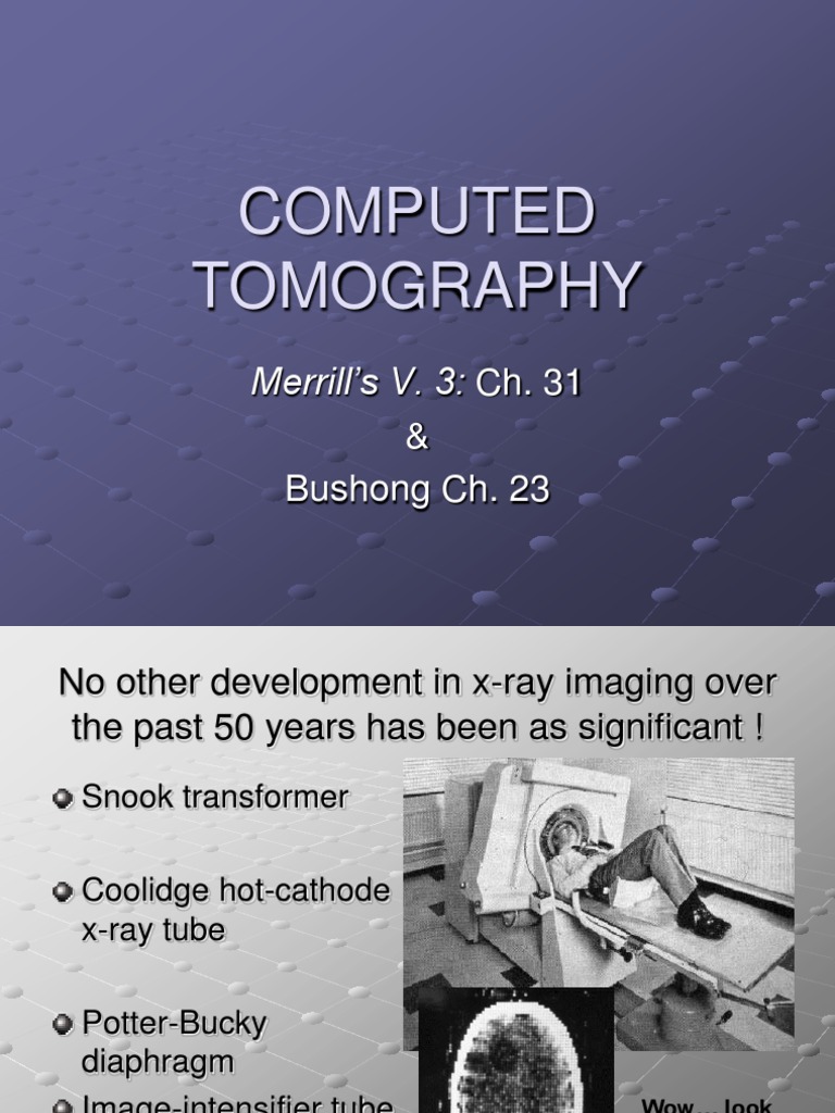 Fundamentals of Computed Tomography | PDF | Ct Scan | Tomography