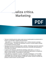 Analiza Critica Marketing