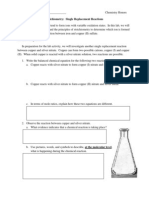 Lab Stoichiometry Iron With Copper II Sulfate