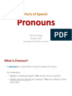 Parts of Speech: Pronouns