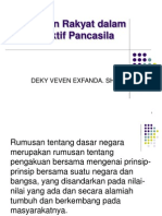 Kedaulatan Rakyat Dalam Perspektif Pancasila: Deky Veven Exfanda. SH