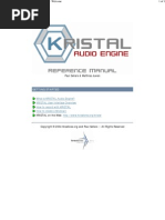 Manual KRISTAL Audio Engine - Paul & Mathias (Inglês)