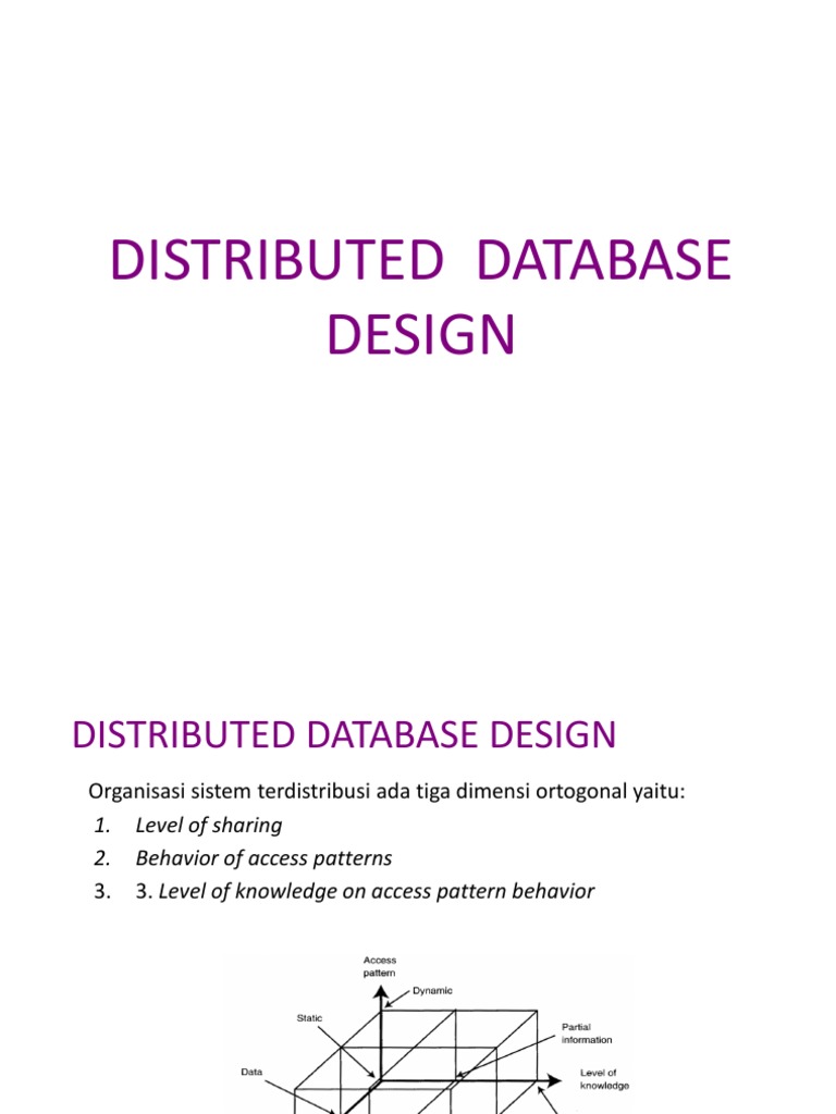 Distributed Database Design | PDF | Replikasi (Komputasi) | Desain Top ...