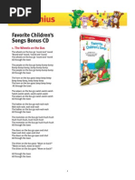 Download Favorite Childrens Songs DVD CD Lyrics by shadoworacle SN212588873 doc pdf