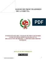 Manual de Procedimiento para Subastas y Depositos Del Ilustre Colegio de Procuradores de A Coruña
