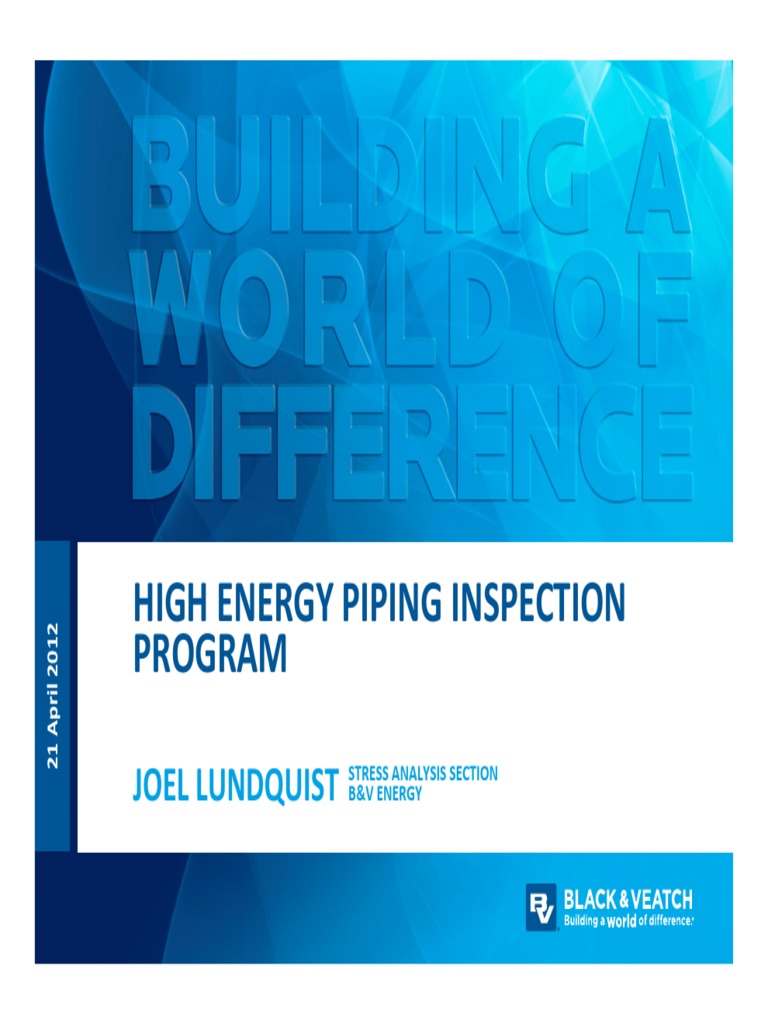High Energy Piping Inspection Overview | PDF | Technology & Engineering