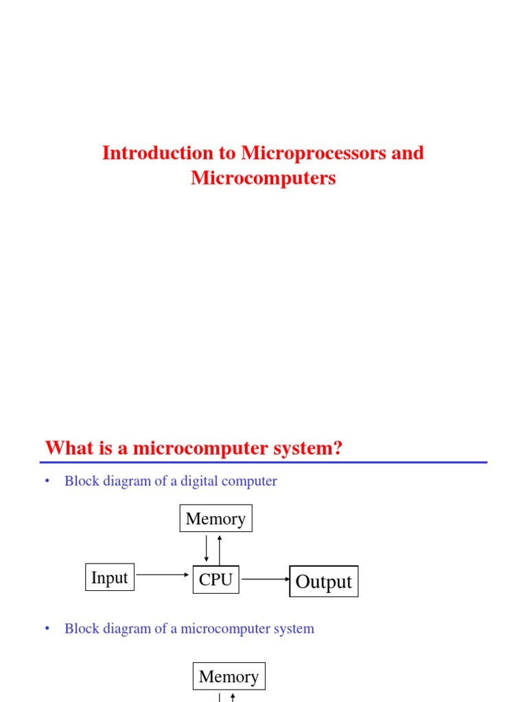 Microprocessor Basics & Intel History | PDF | Microprocessor | Intel