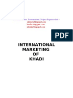 International Marketing of Khadi Project Report