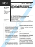 NBR 13803 (Abr 1997) - Água - Determinação de mercúrio total pelo método da espectrometria de absorção atômica por geração de vapor a frio