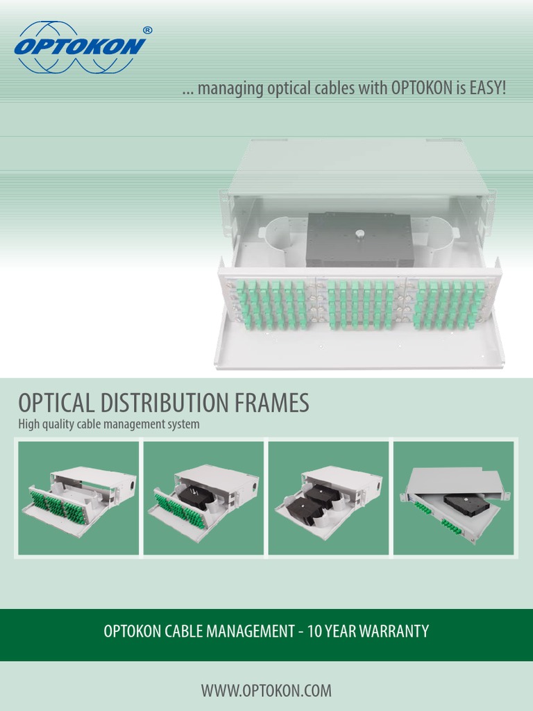 Optical Distribution Frames | PDF | Optical Fiber | Fiber To The X