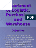Department of Logistic, Purchasing and Warehouse