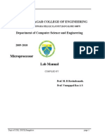 Microprocessor Lab IV Sem