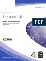 Human Information Behavior (Journal of Documentation)