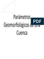 Parámetros Geomorfológicos de Una Cuenca