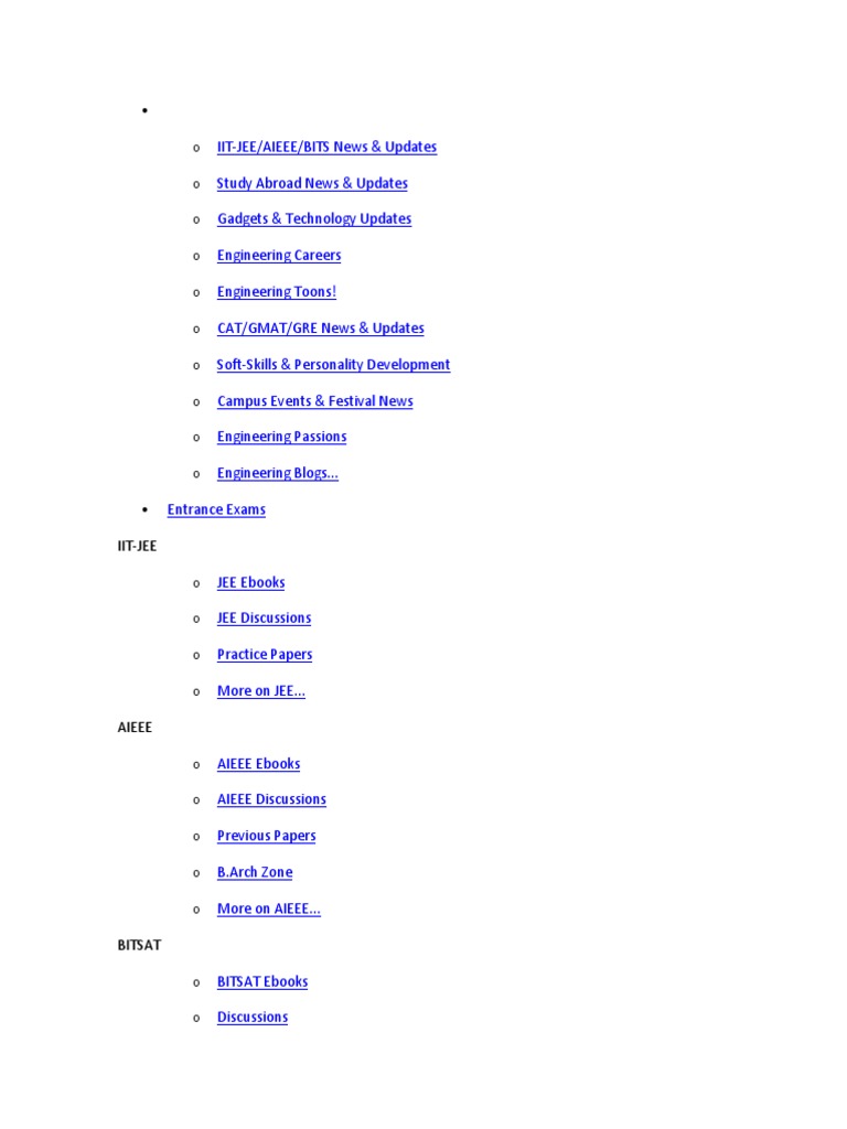 Engineering Exams and Resources Guide | PDF