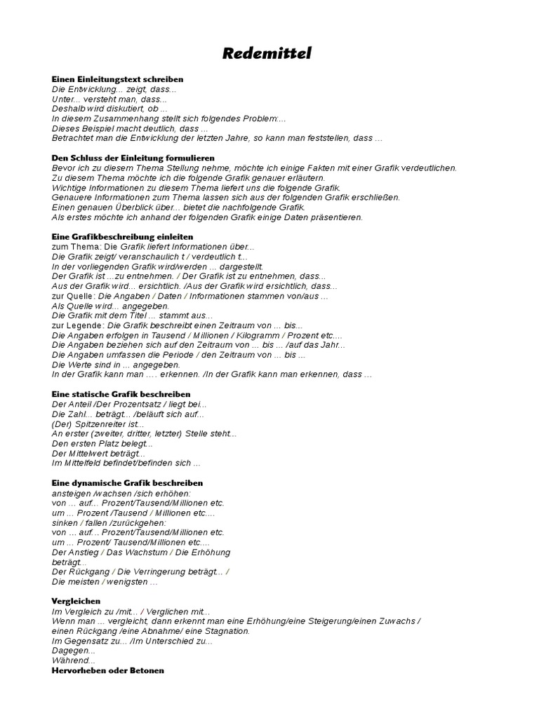 Redemittel 2