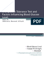 Oral Glucose Tolerance Test and Factors Influencing Blood Glucose Level