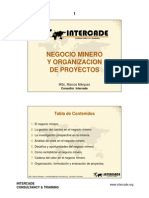 Negocio Minero y Organización de Proyectos Operaciones Mineras-Parti