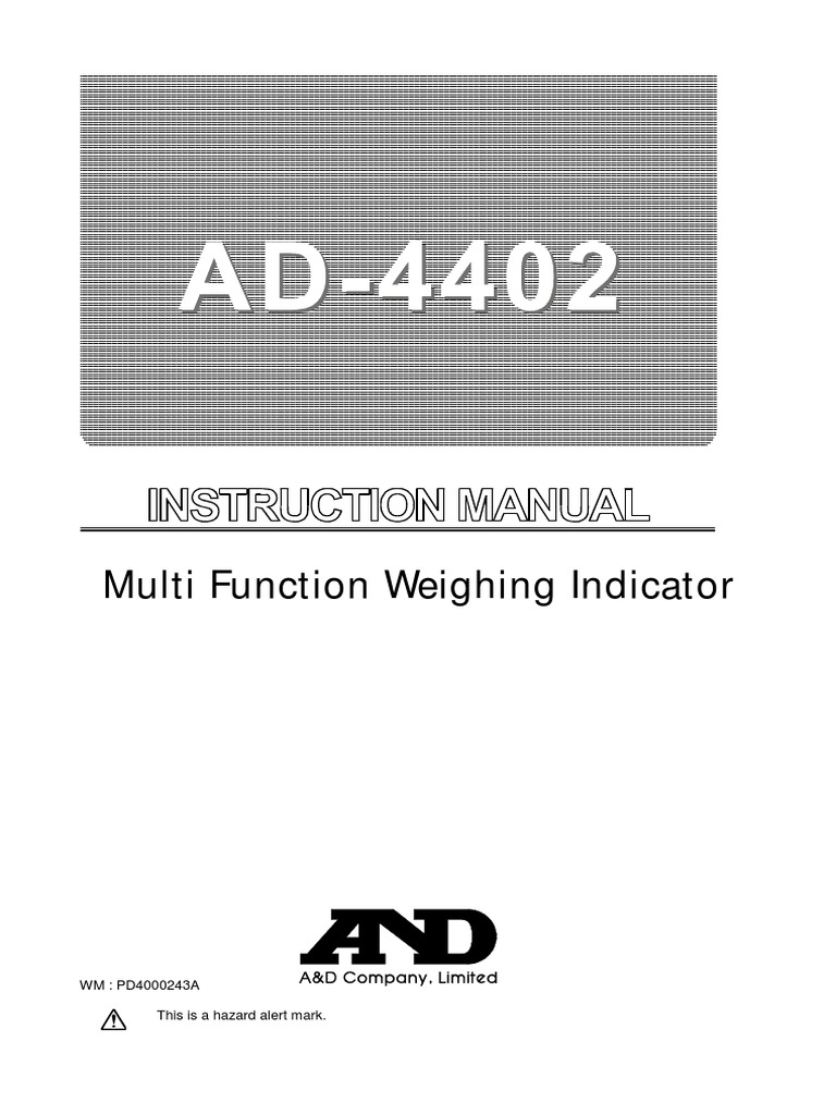 Multi-Function Weighing Indicator Guide | PDF | Weight ...