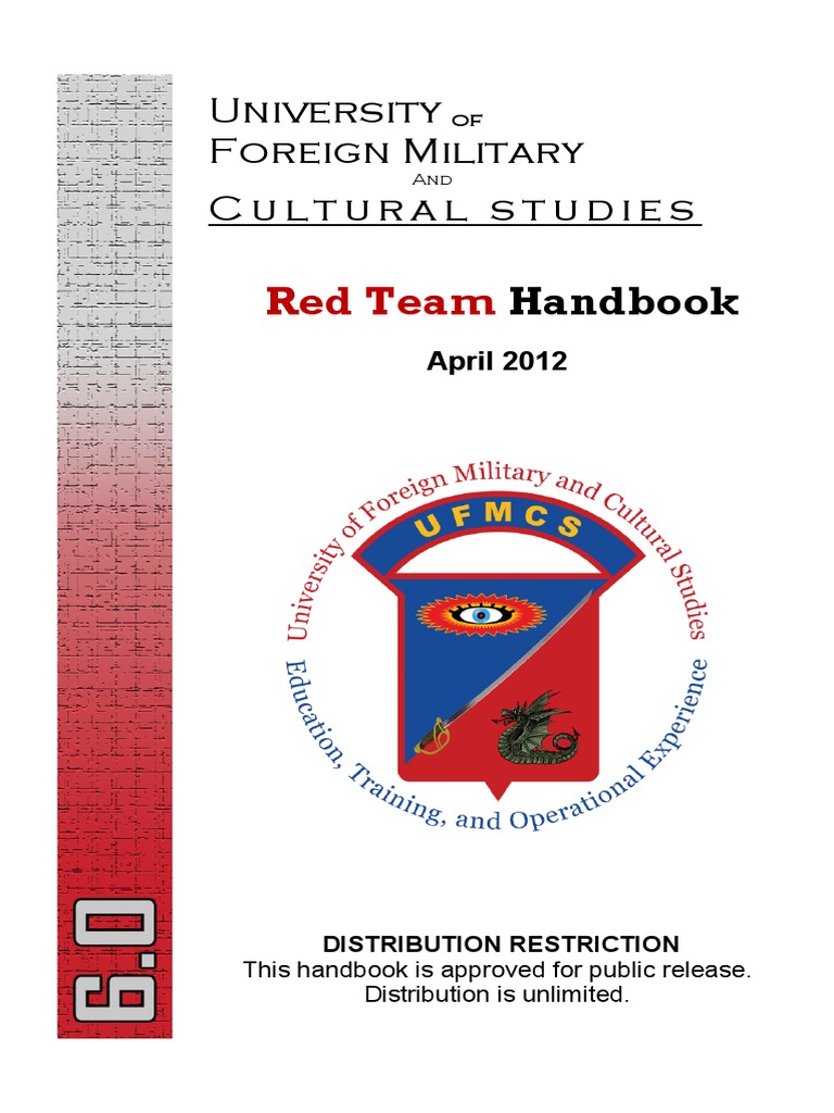 Red Team Handbook Negotiation Interpersonal Relationships