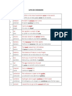 Lista de Cognados