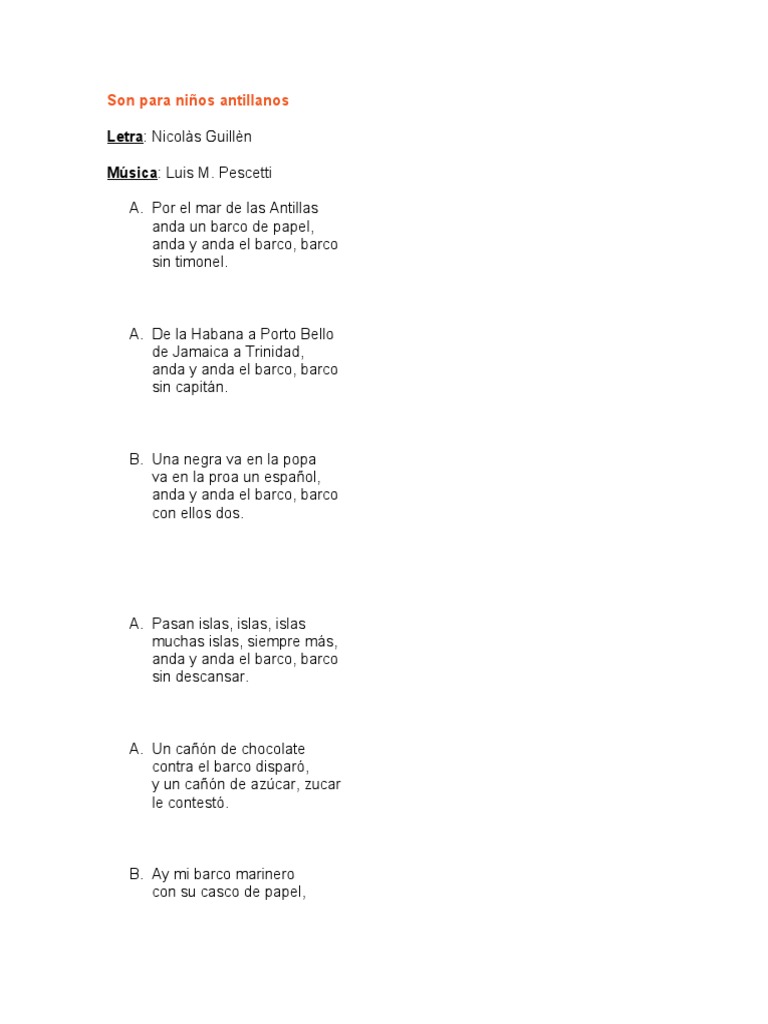 Son Para Ninos Antillanos son para ninos antillanos