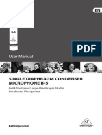 User Manual: Single Diaphragm Condenser Microphone B-5