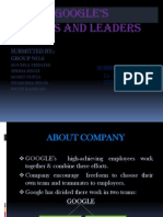 Google'S Teams and Leaders: Submitted By:-Group No.6