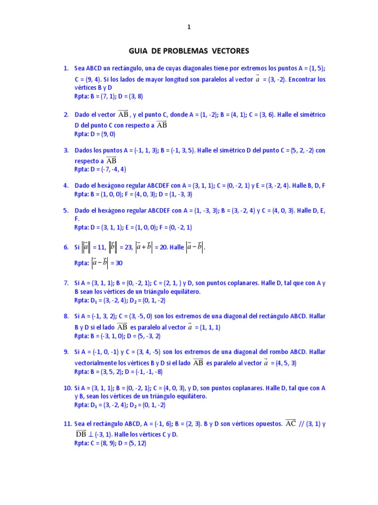 Guia De Problemas Vectores