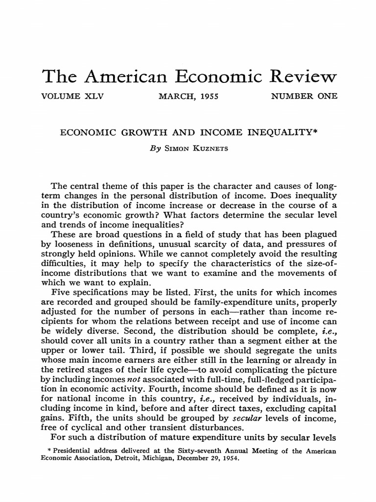 Economic Growth and Income Inequality | PDF | Economic Inequality ...