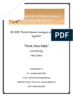 "Final Term Paper": CE: 5155 "Finite Element Analysis of Structure System"