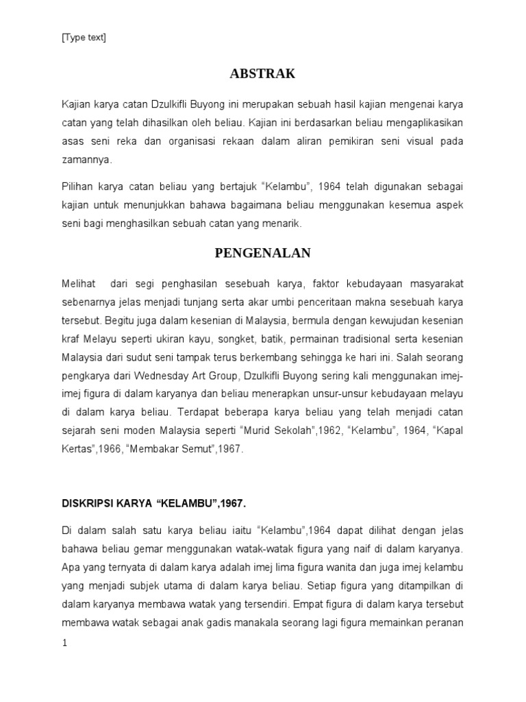 Contoh Apresiasi Karya | PDF