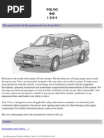 Volvo 940 Owners Manual 1995 | PDF | Compact Cassette | Headlamp