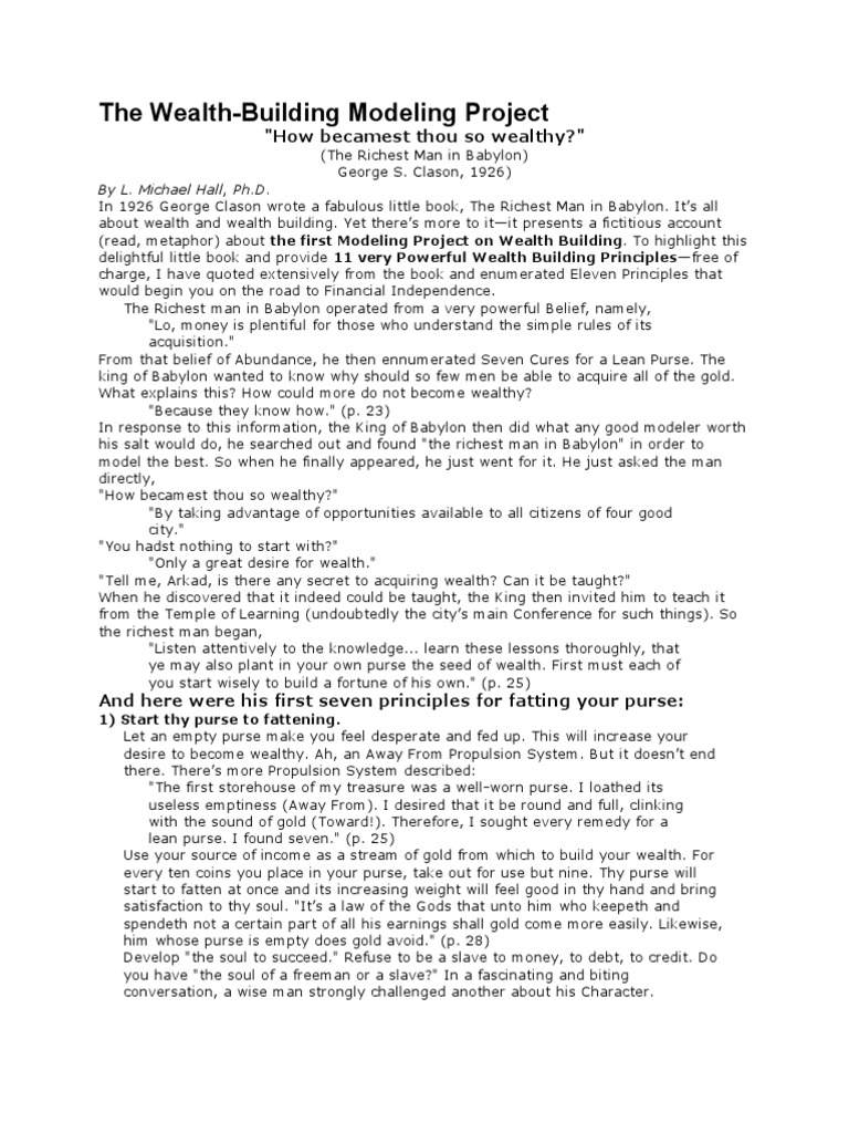 (Ebook Self Help Life Skills Finance) The Wealth-Building Modeling ...