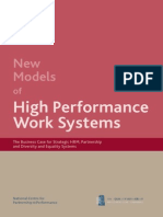 New Models of High Performance Work Systems
