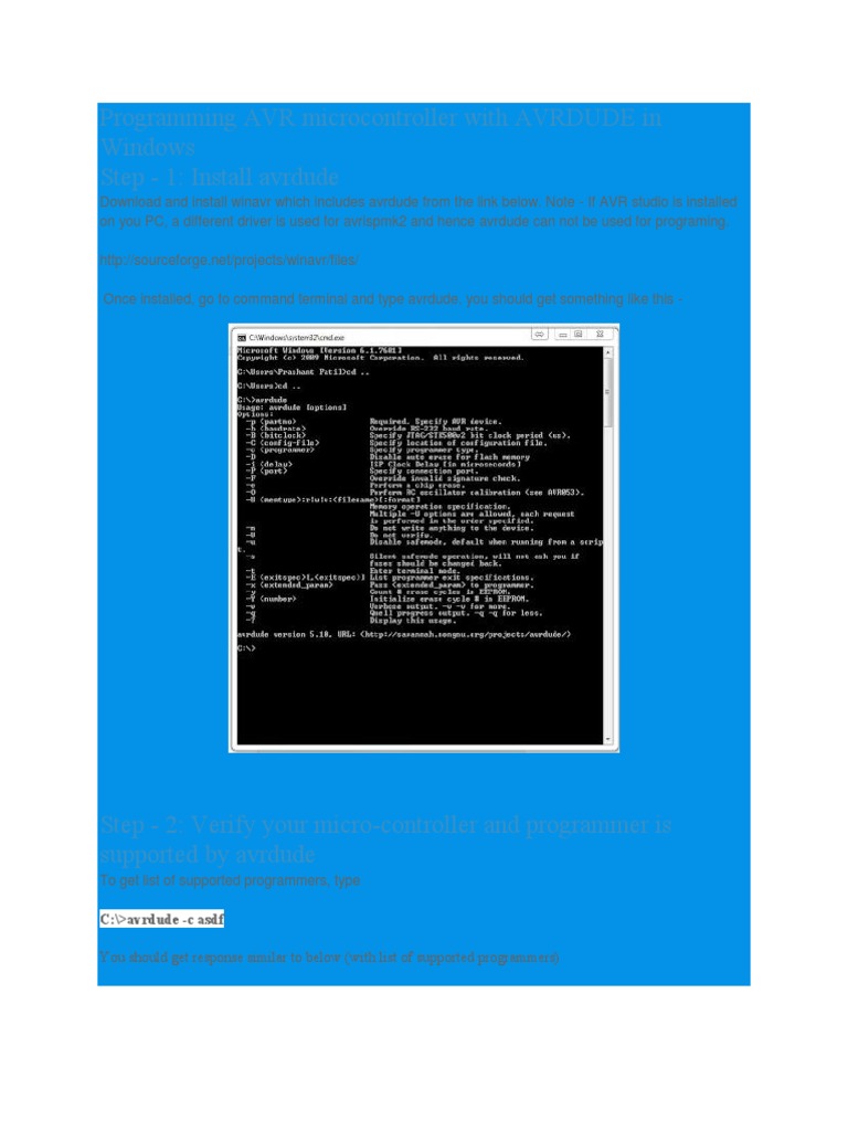 Avr Dude | PDF | Programmer | Microcontroller