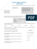 Algebra Aritmetica Exercicios