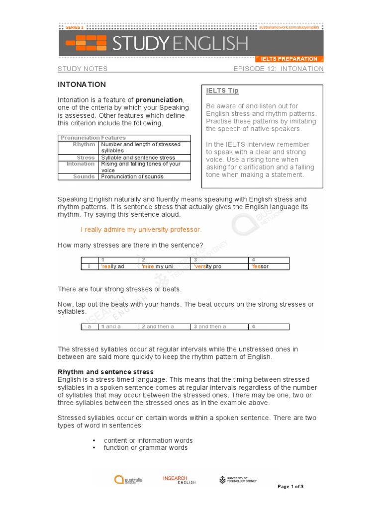 Mastering English Intonation Patterns | PDF