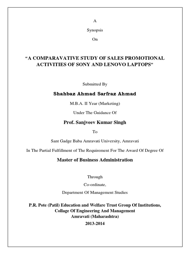 Sales promotion dissertation image