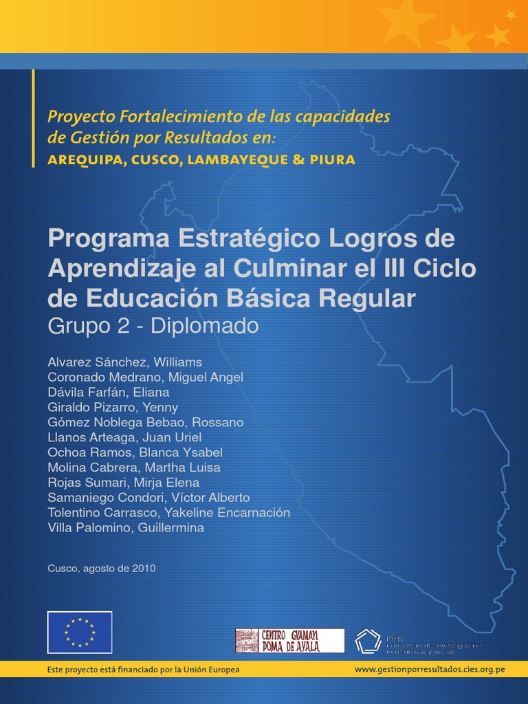 PELA Cusco 2010 | PDF | Educación de la primera infancia | Educación ...