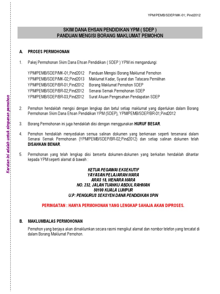 Panduan Mengisi Borang Pdf