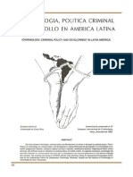 Criminologia , Politica Criminal y Desarrollo en America Latina